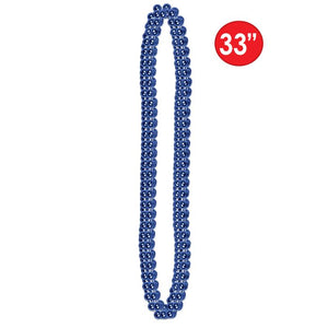 Blue Party Beads - Small Round 12ct