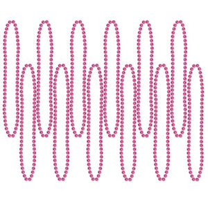 Hot Pink Party Beads - Small Round 12ct