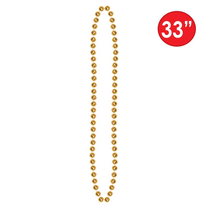 Gold Party Beads - Small Round 12ct