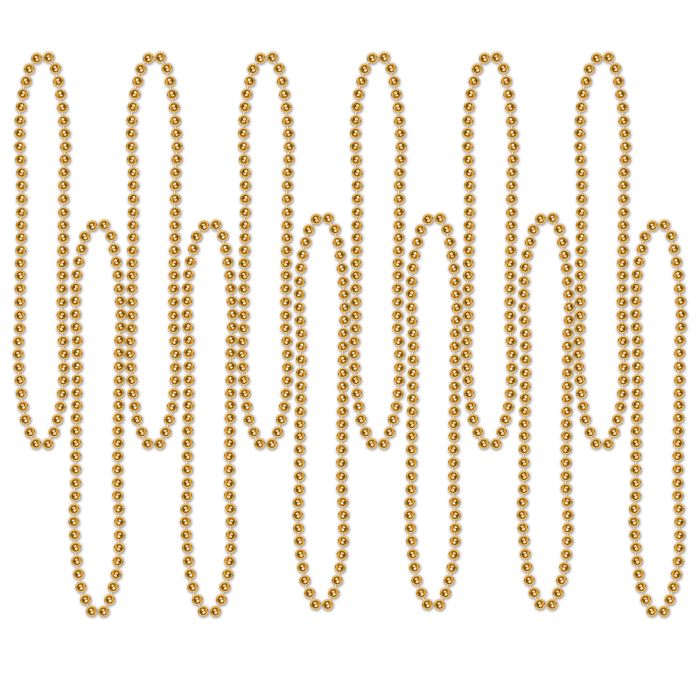Gold Party Beads - Small Round 12ct