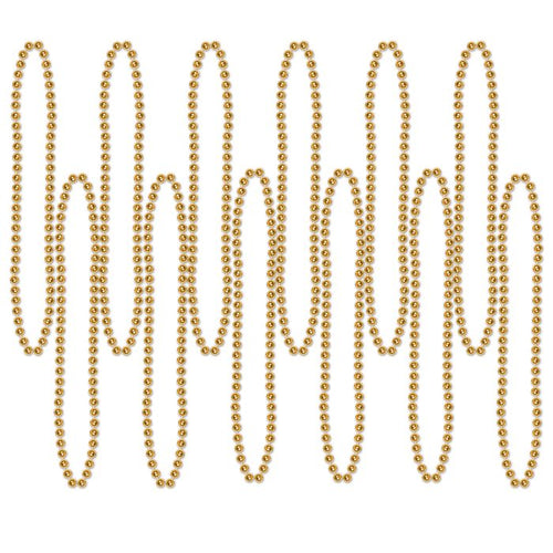 Gold Party Beads - Small Round 12ct