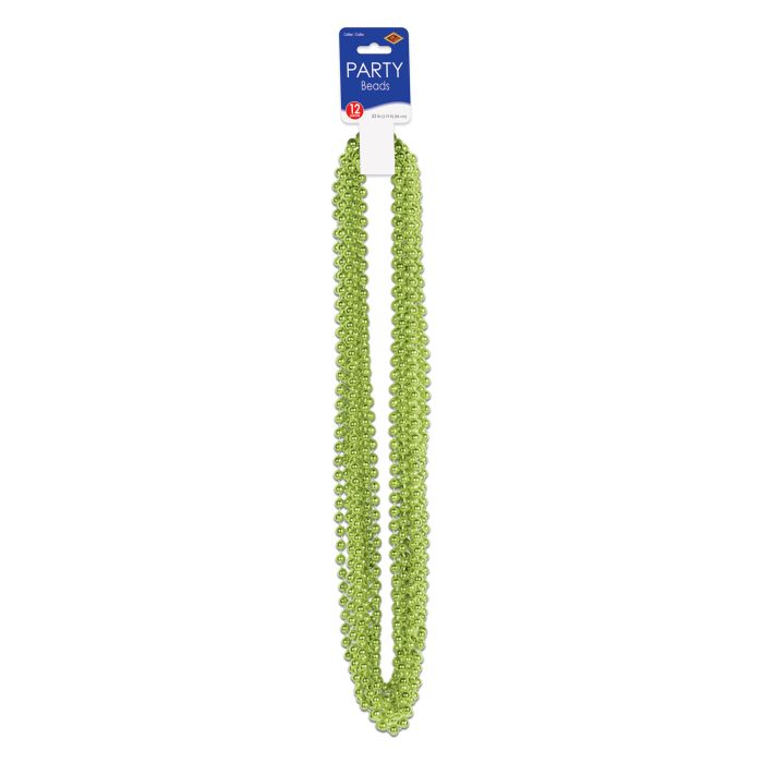Light Green Party Beads - Small Round 12ct