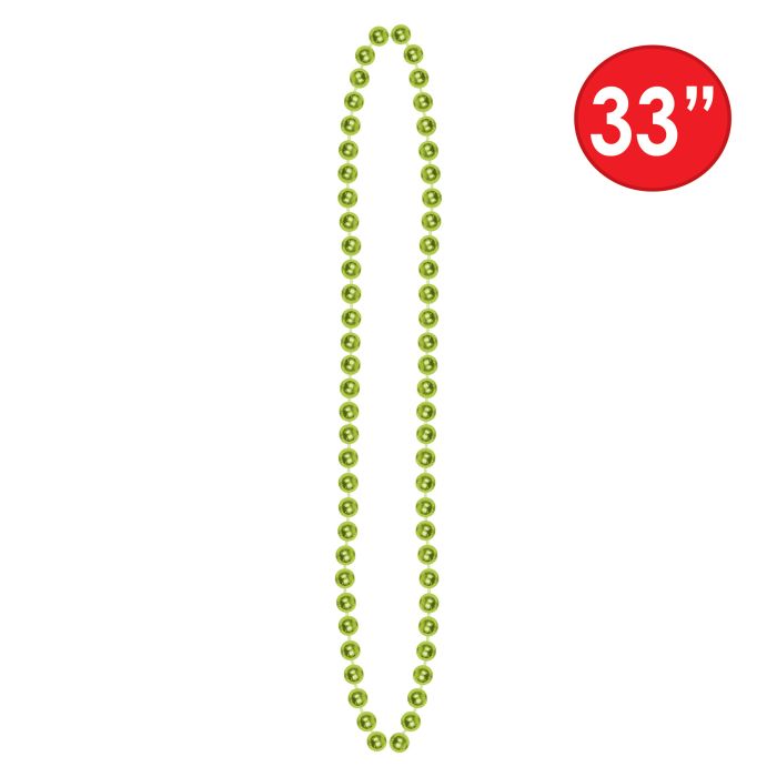 Light Green Party Beads - Small Round 12ct
