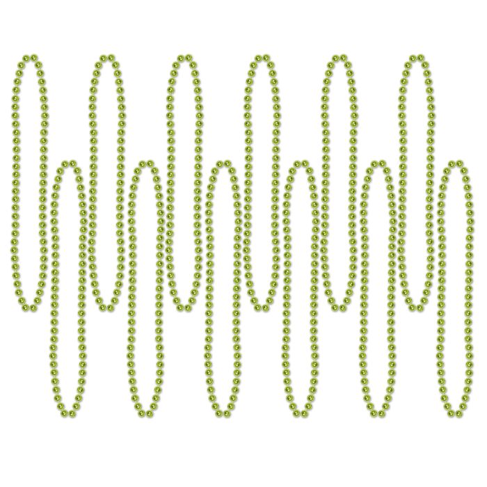 Light Green Party Beads - Small Round 12ct