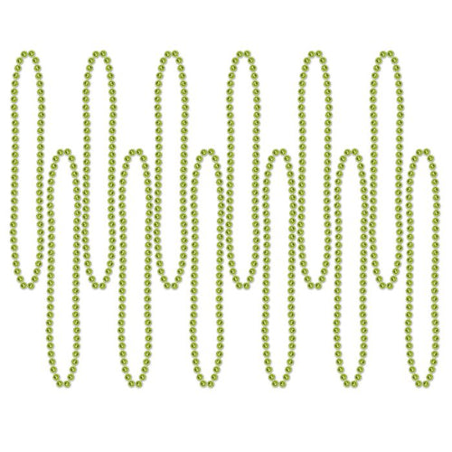 Light Green Party Beads - Small Round 12ct