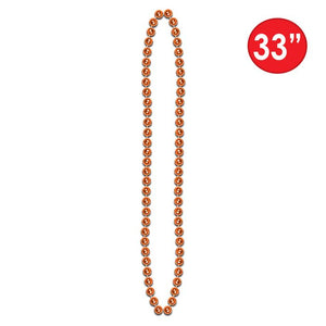 Orange Party Beads - Small Round 12ct
