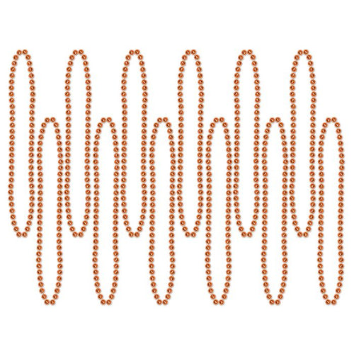 Orange Party Beads - Small Round 12ct