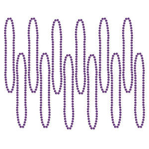 Purple Party Beads - Small Round 12ct