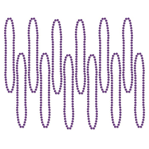 Purple Party Beads - Small Round 12ct