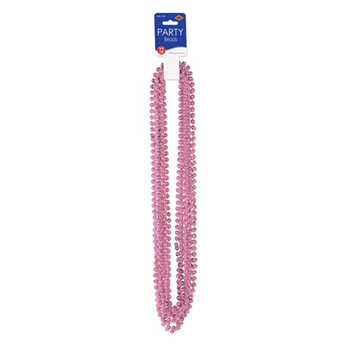Pink Party Beads - Small Round 12ct