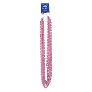 Pink Party Beads - Small Round 12ct