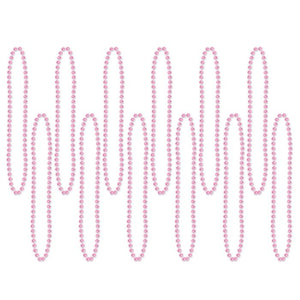 Pink Party Beads - Small Round 12ct