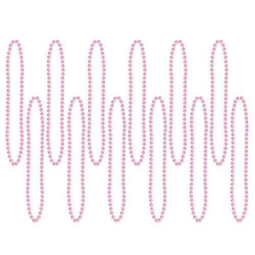 Pink Party Beads - Small Round 12ct