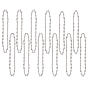 Silver Party Beads - Small Round 12ct