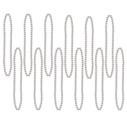 Silver Party Beads - Small Round 12ct