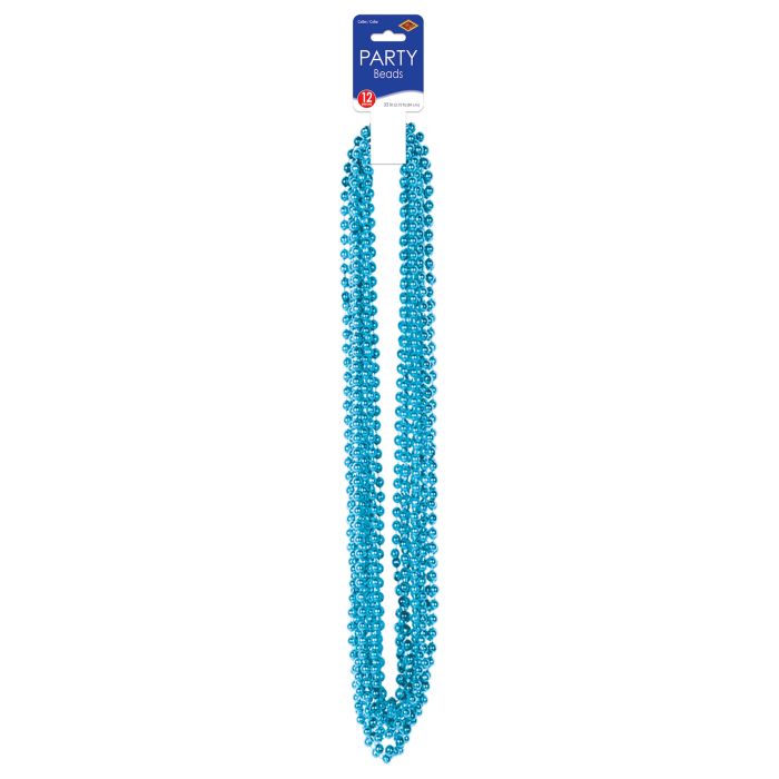 Teal Party Beads - Small Round 12ct
