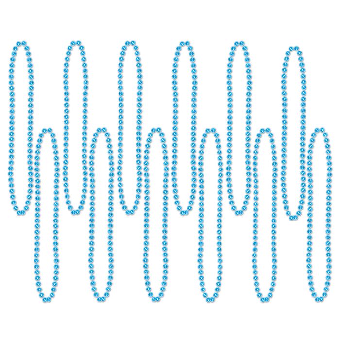 Teal Party Beads - Small Round 12ct