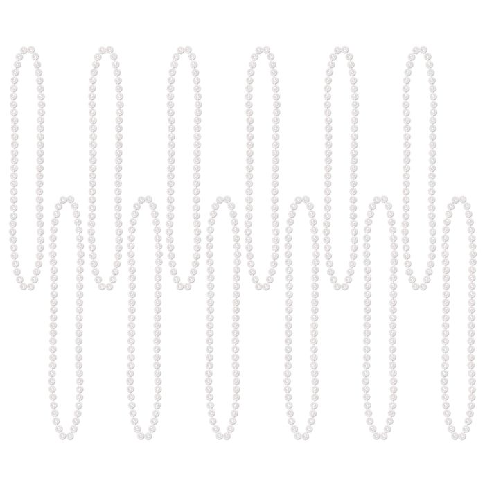 White Party Beads - Small Round 12ct