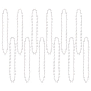 White Party Beads - Small Round 12ct