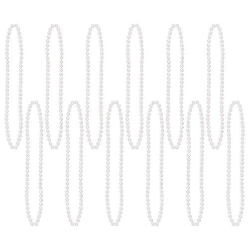 White Party Beads - Small Round 12ct