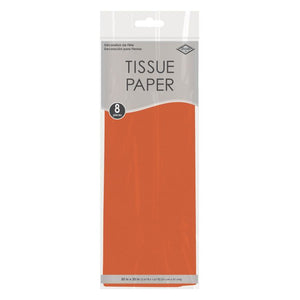 Tissue Paper Sheets 8ct Orange