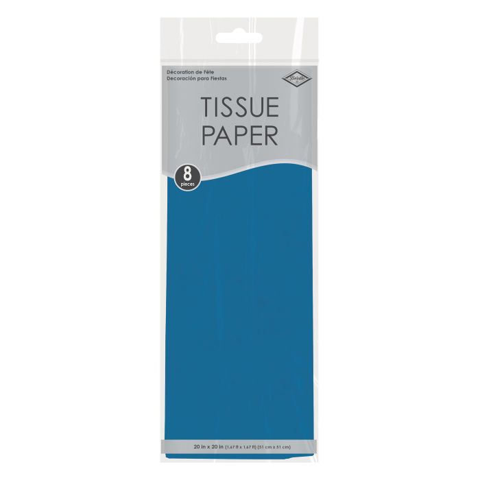 Pack of blue tissue paper with a white background
