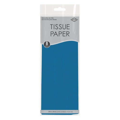 Pack of blue tissue paper with a white background