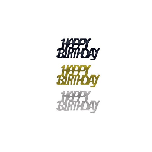 Happy Birthday Fanci-Fetti | Black and Gold
