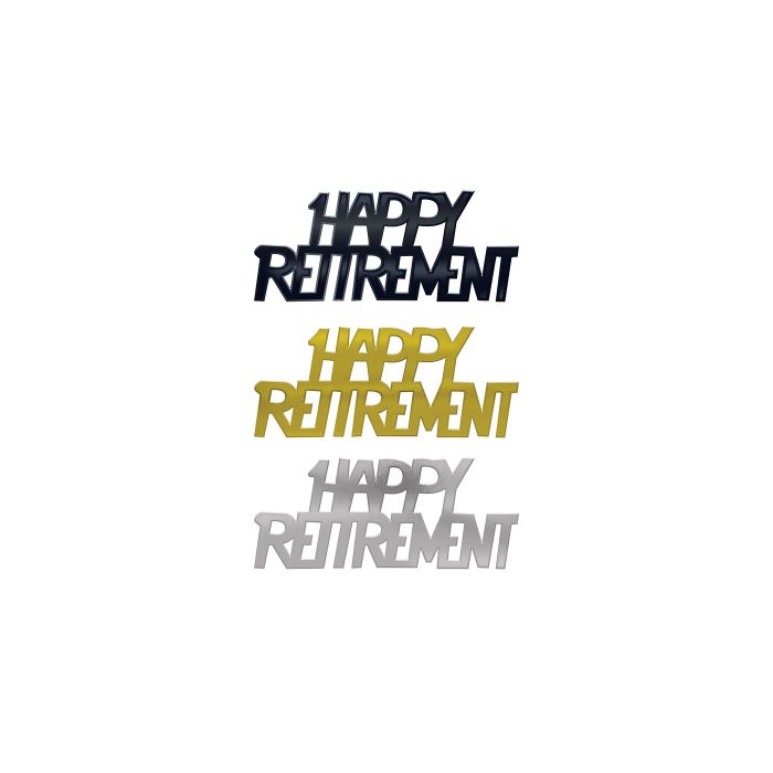 Black, Gold, Silver Retirement Confetti .5oz | Retirement