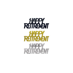 Black, Gold, Silver Retirement Confetti .5oz | Retirement