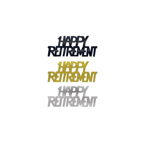 Black, Gold, Silver Retirement Confetti .5oz | Retirement