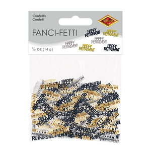 Black, Gold, Silver Retirement Confetti .5oz | Retirement