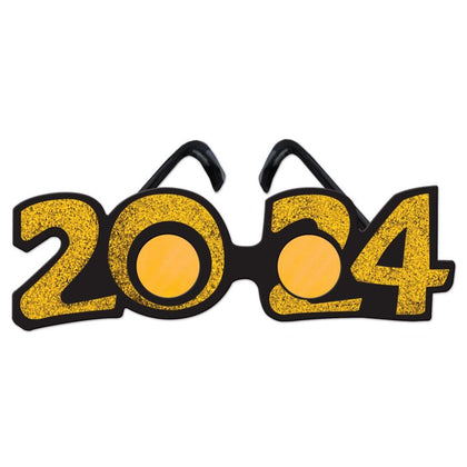 2024 Glittered Plastic Eyeglasses | Gold