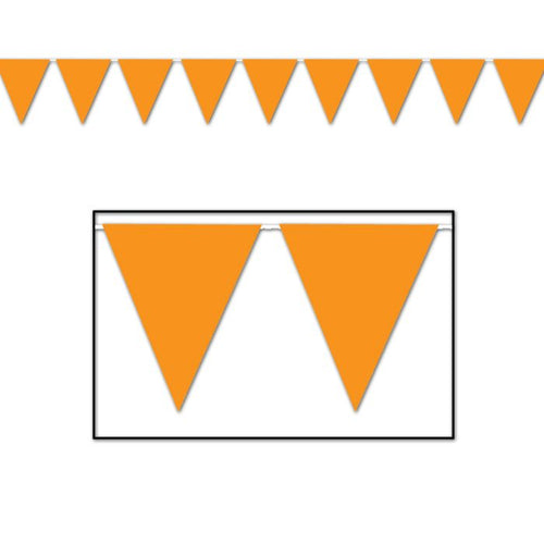 Orange Pennant Banner