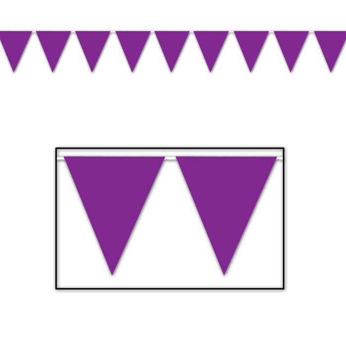 Purple Pennant Banner