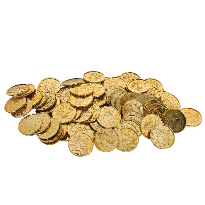 Plastic Gold Pirate Coins 100pc | Kid's Birthday