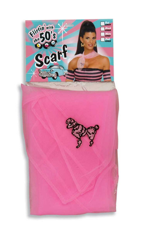 Sheer scarf with poodle