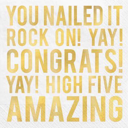 Congratulations Luncheon Napkins 16ct