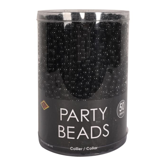 Party Beads Black 50ct