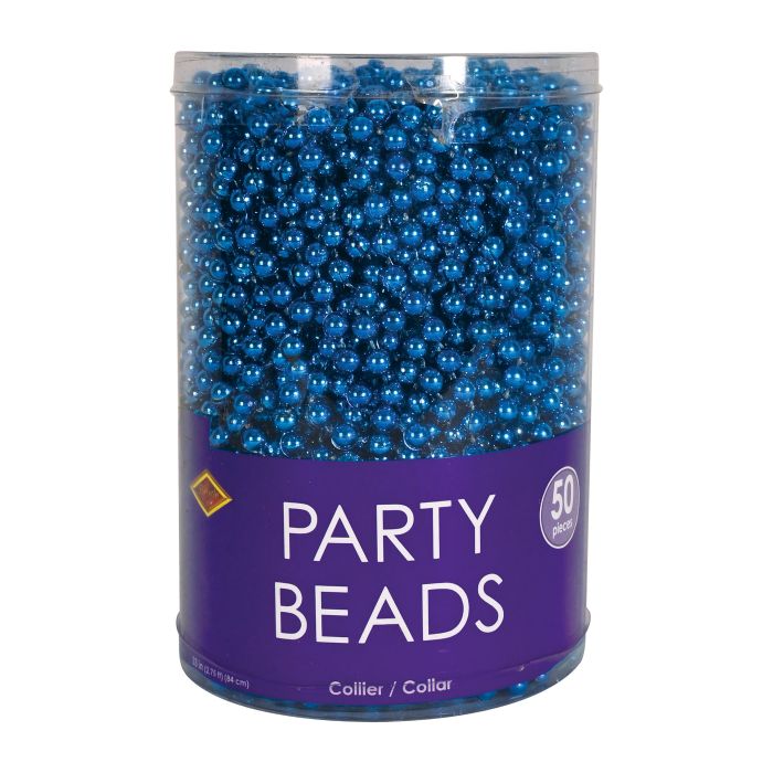 Party Beads Blue 50ct