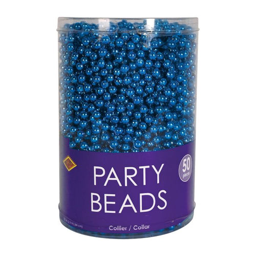 Party Beads Blue 50ct