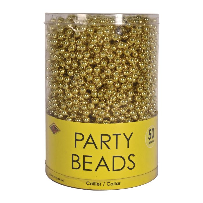 Party Beads Gold 50ct