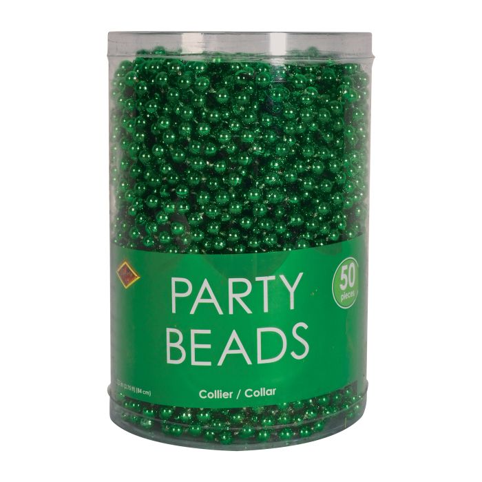 Party Beads Green 50ct