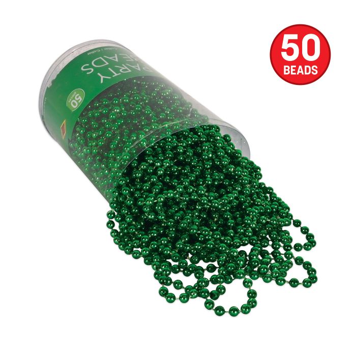Party Beads Green 50ct