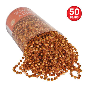 Party Beads Orange 50ct