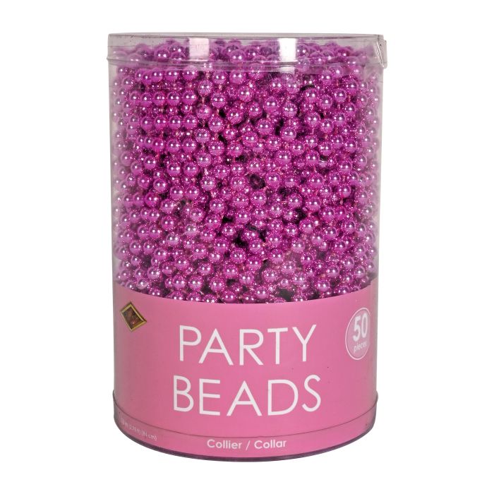 Party Beads Pink 50ct