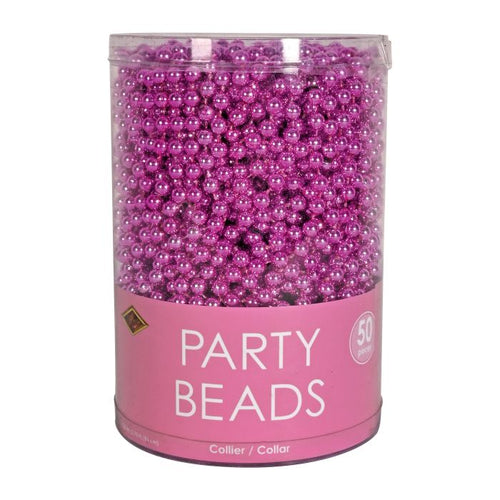 Party Beads Pink 50ct