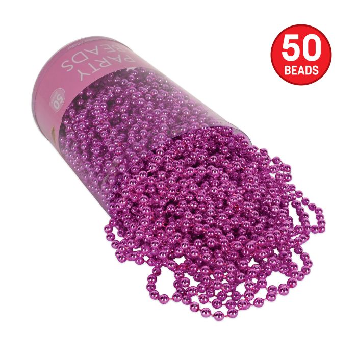 Party Beads Pink 50ct