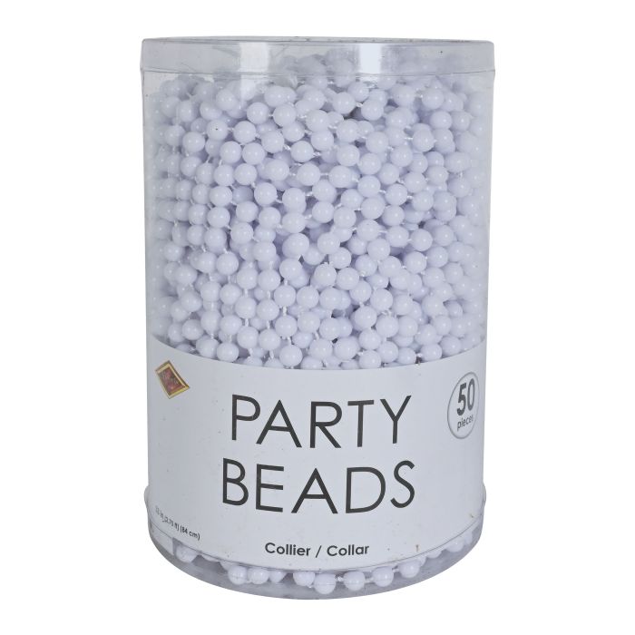 Party Beads White 50ct