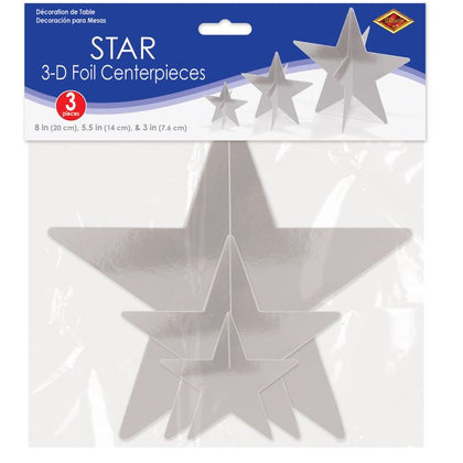 3-D Foil Star Centerpieces